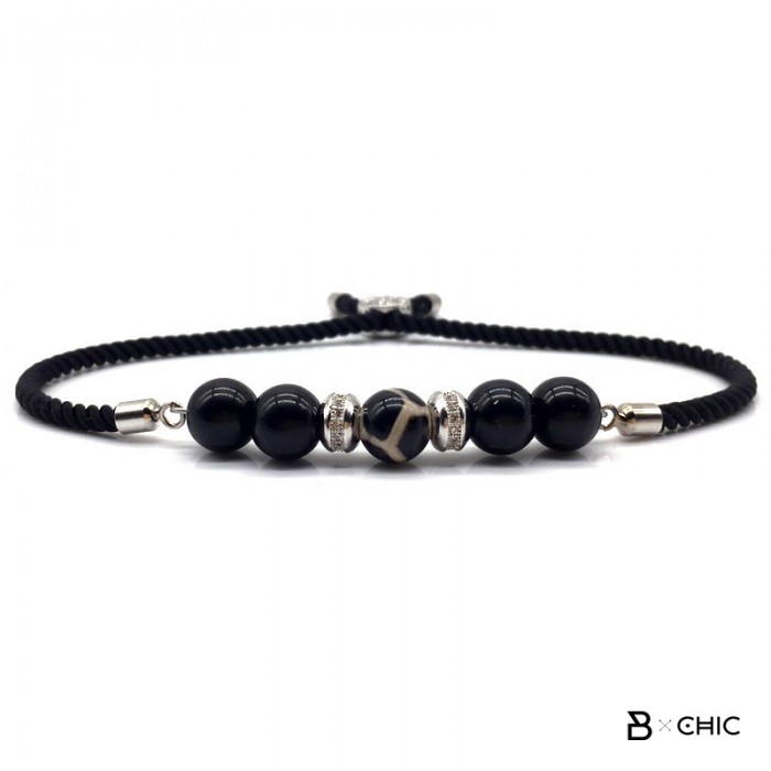 bracelet-mode-perles-noires-pierres-chic