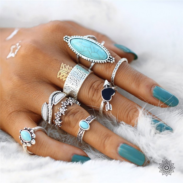 lot-bagues-chic-turquoise