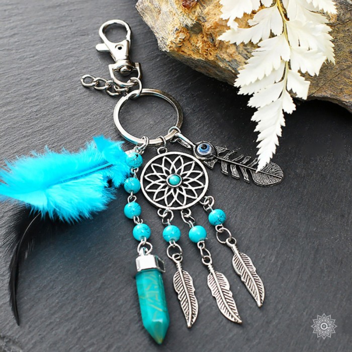 porte-cles-attrape-reves-turquoise