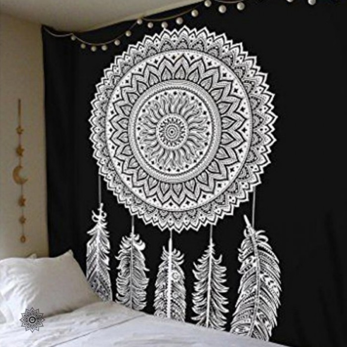 cadeau-toile-attrape-reve-boheme-chic-zen-tendance-lotus-mandala