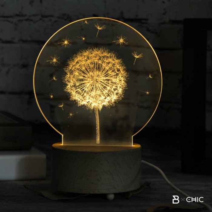 lampe-pissenlit-3D-led-modern-design-chambre-veilleuse-tendance-deco